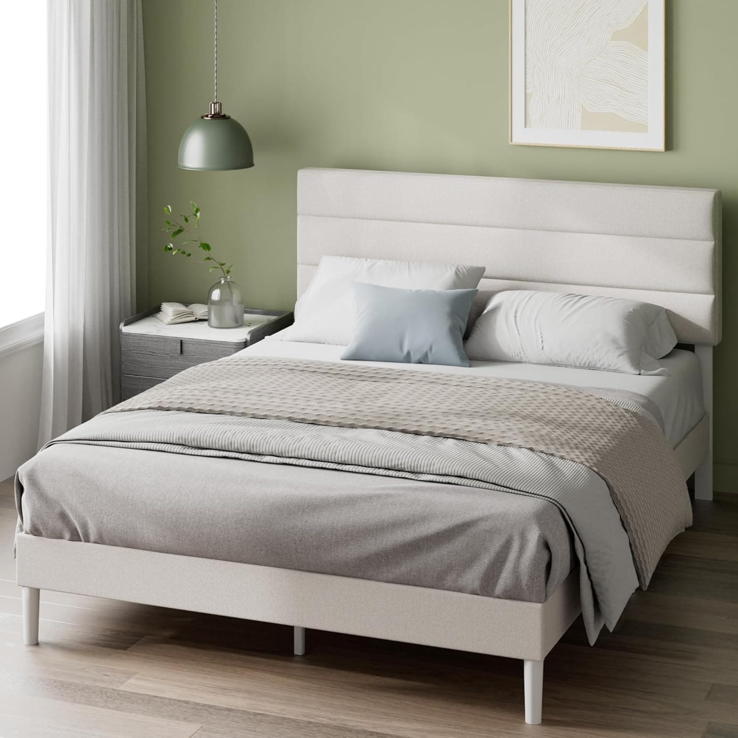 Cama tapizada Blanco