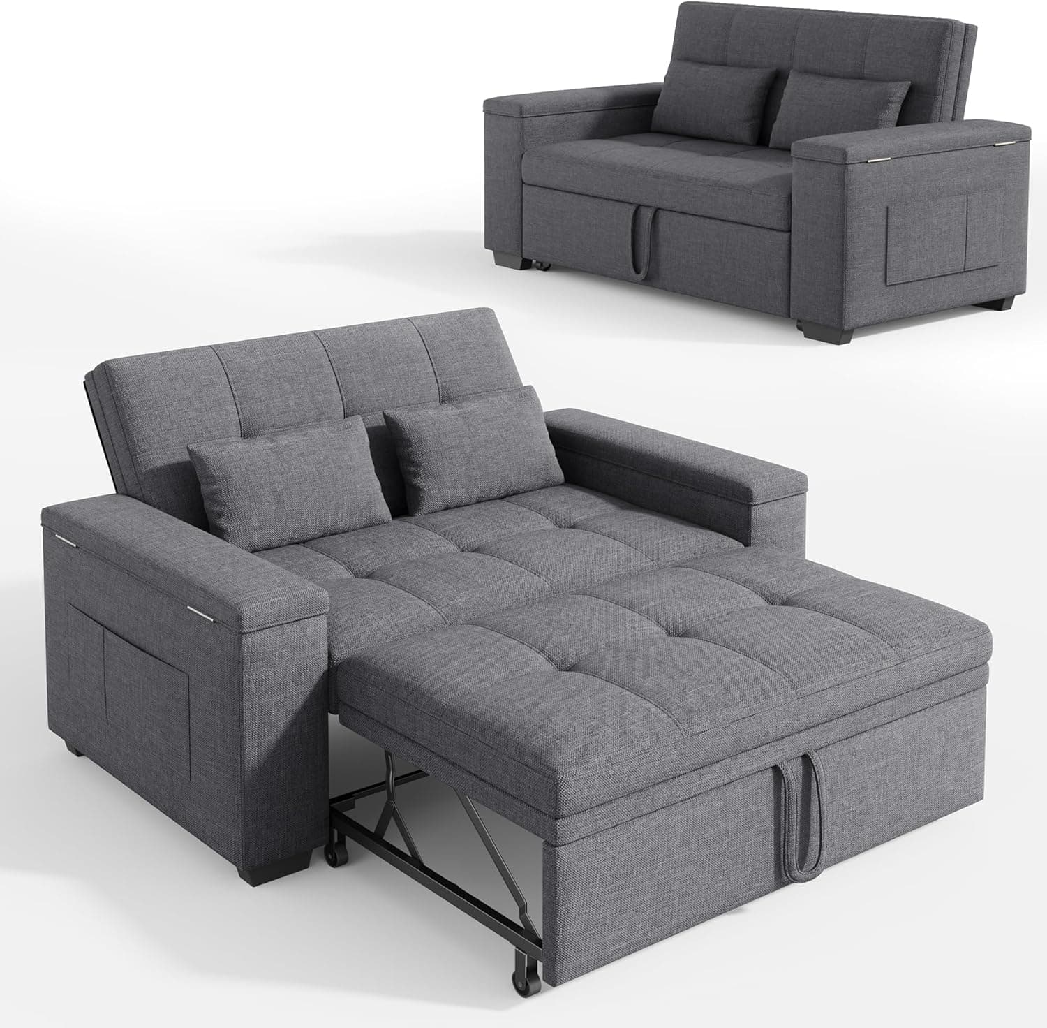 Sofá cama reclinable Gris Oscuro