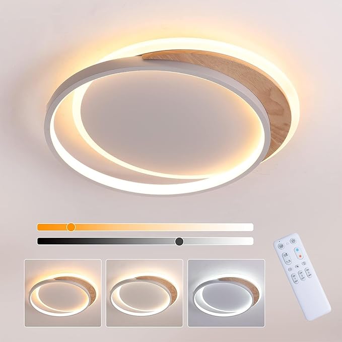 Plafón de techo LED Madera