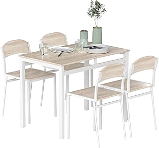 Conjunto de mesa y sillas de cocina Blanco