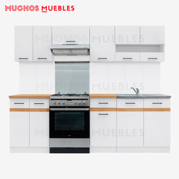 Cocina modular Muchos Muebles Line, 240cm (Blanco)